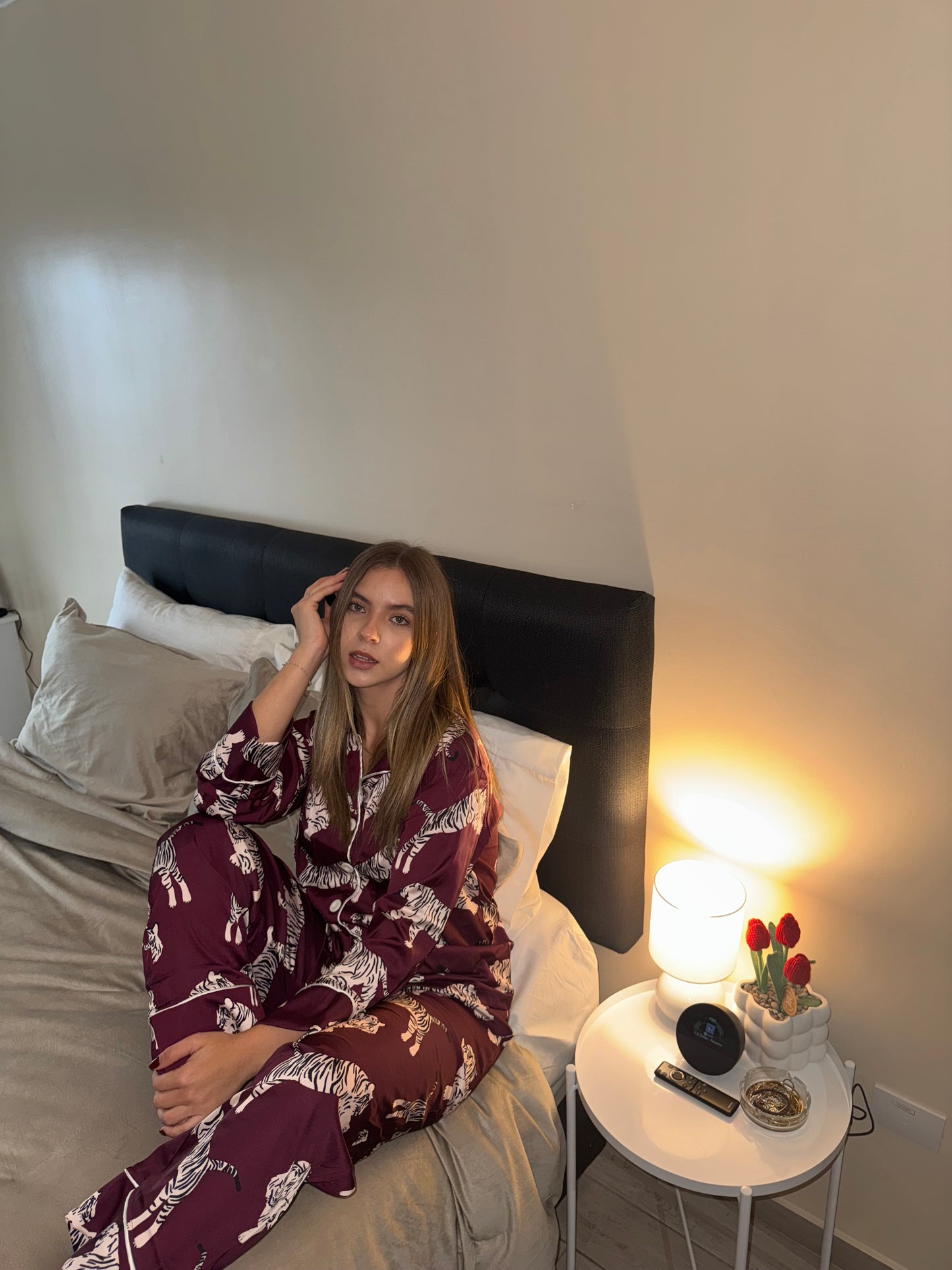 Pijama Savannah Burgundy Silk