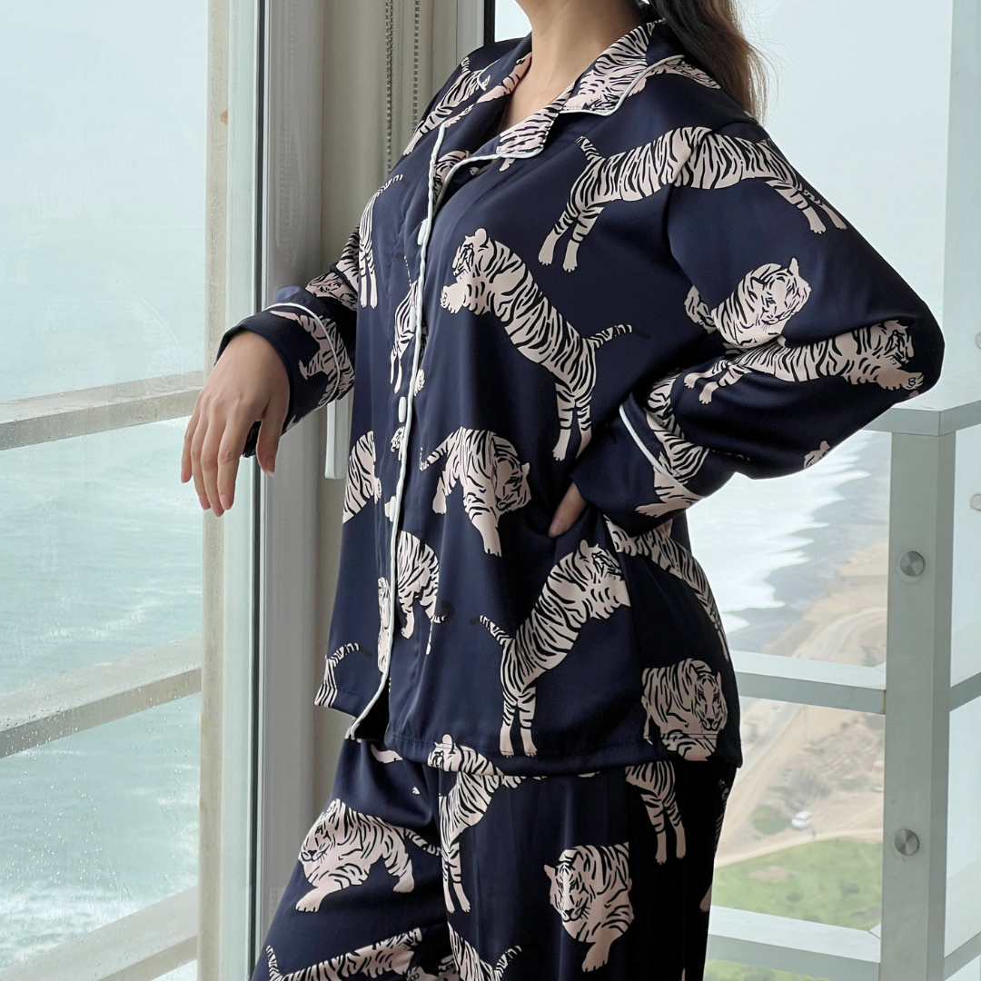 Pijama Savannah blue silk