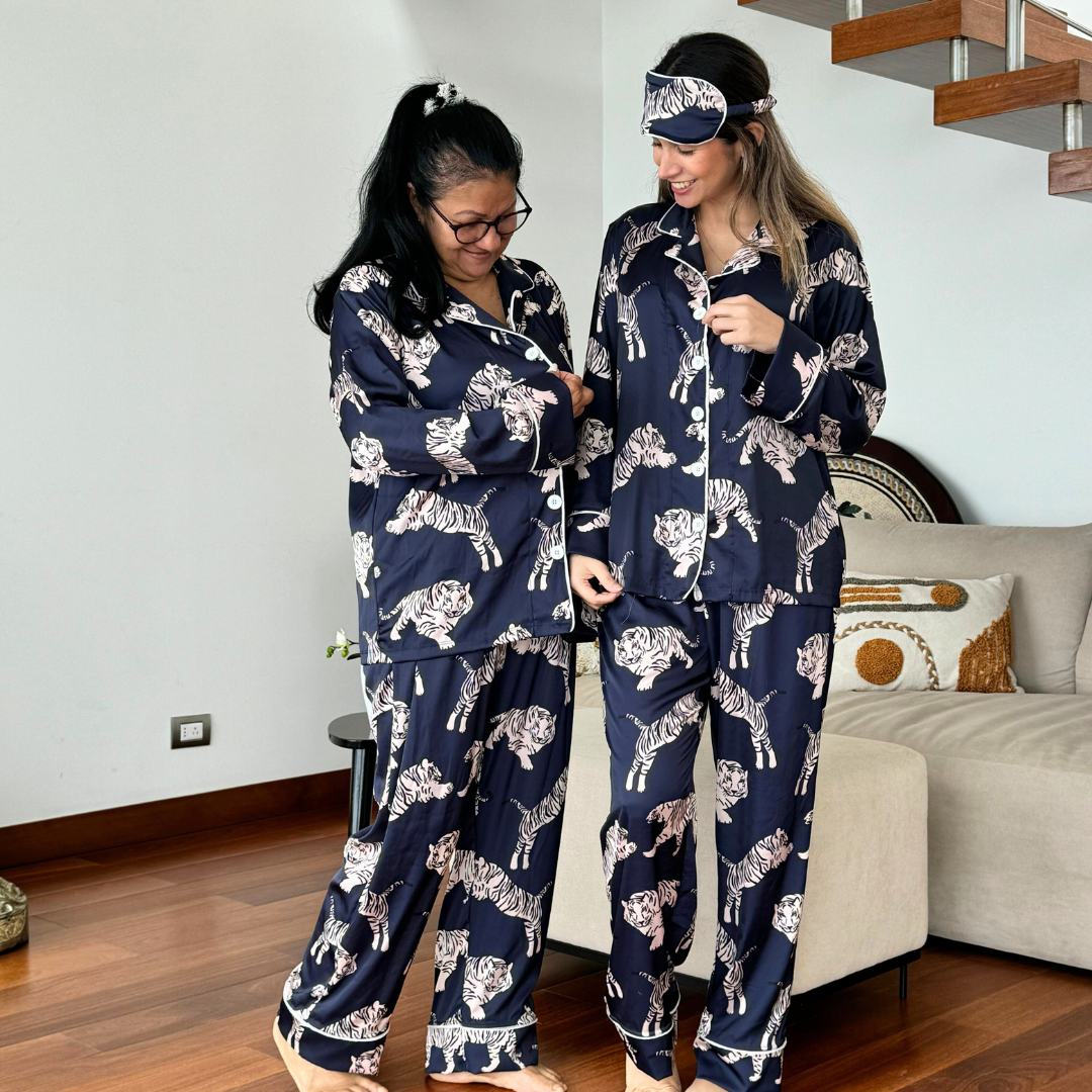 Pijama Savannah blue silk