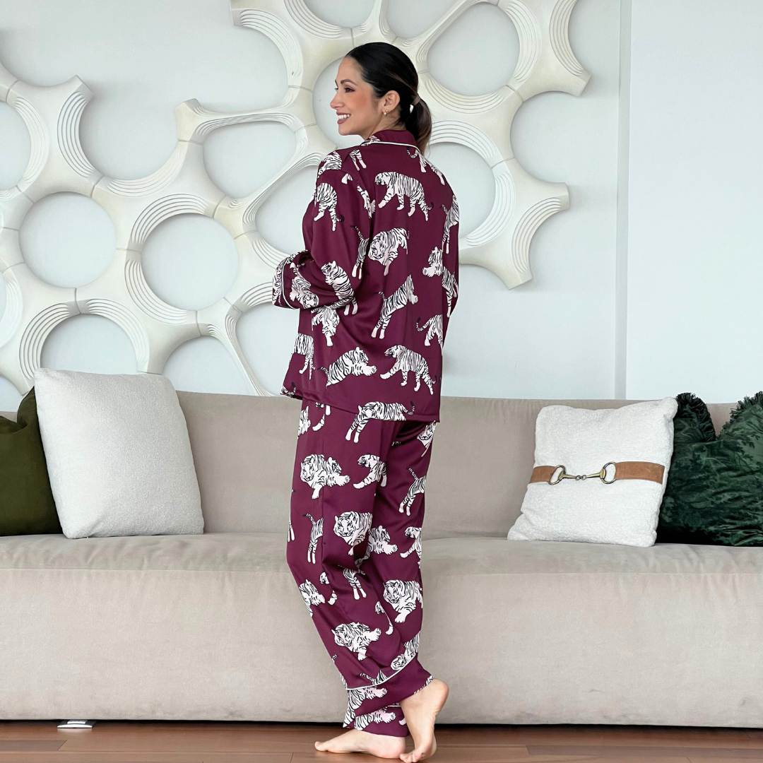 Pijama Savannah Burgundy Silk