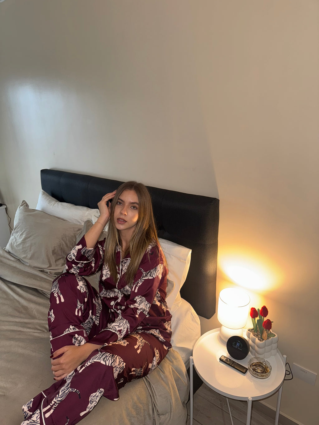 Pijama Savannah Burgundy Silk