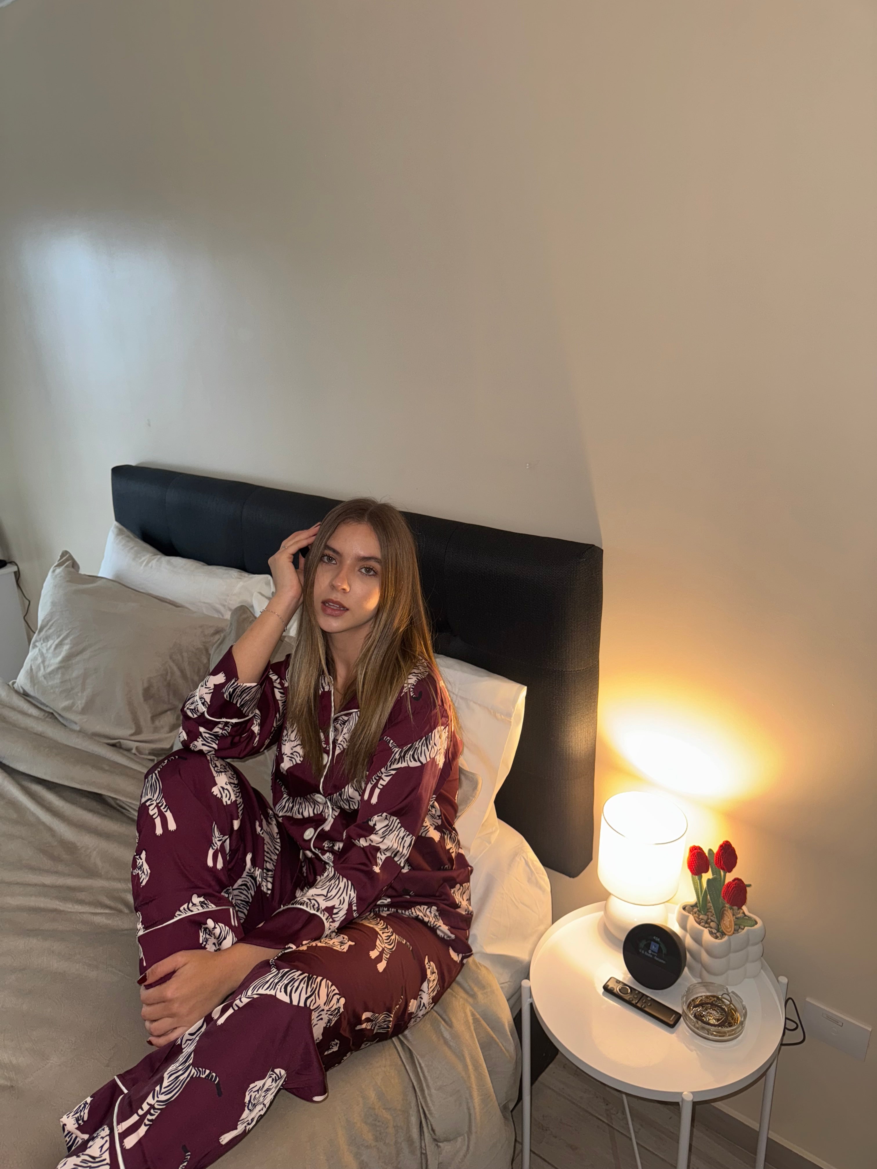 Pijama Savannah Burgundy Silk