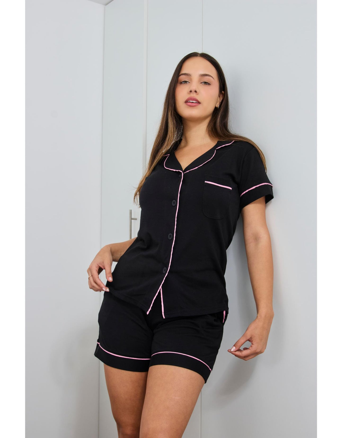 Pijama Lisa - Black and Pink
