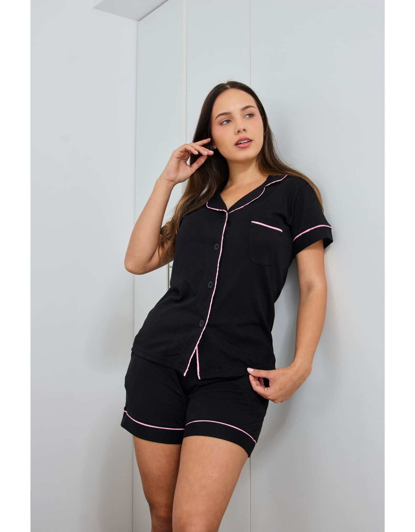 Pijama Lisa - Black and Pink