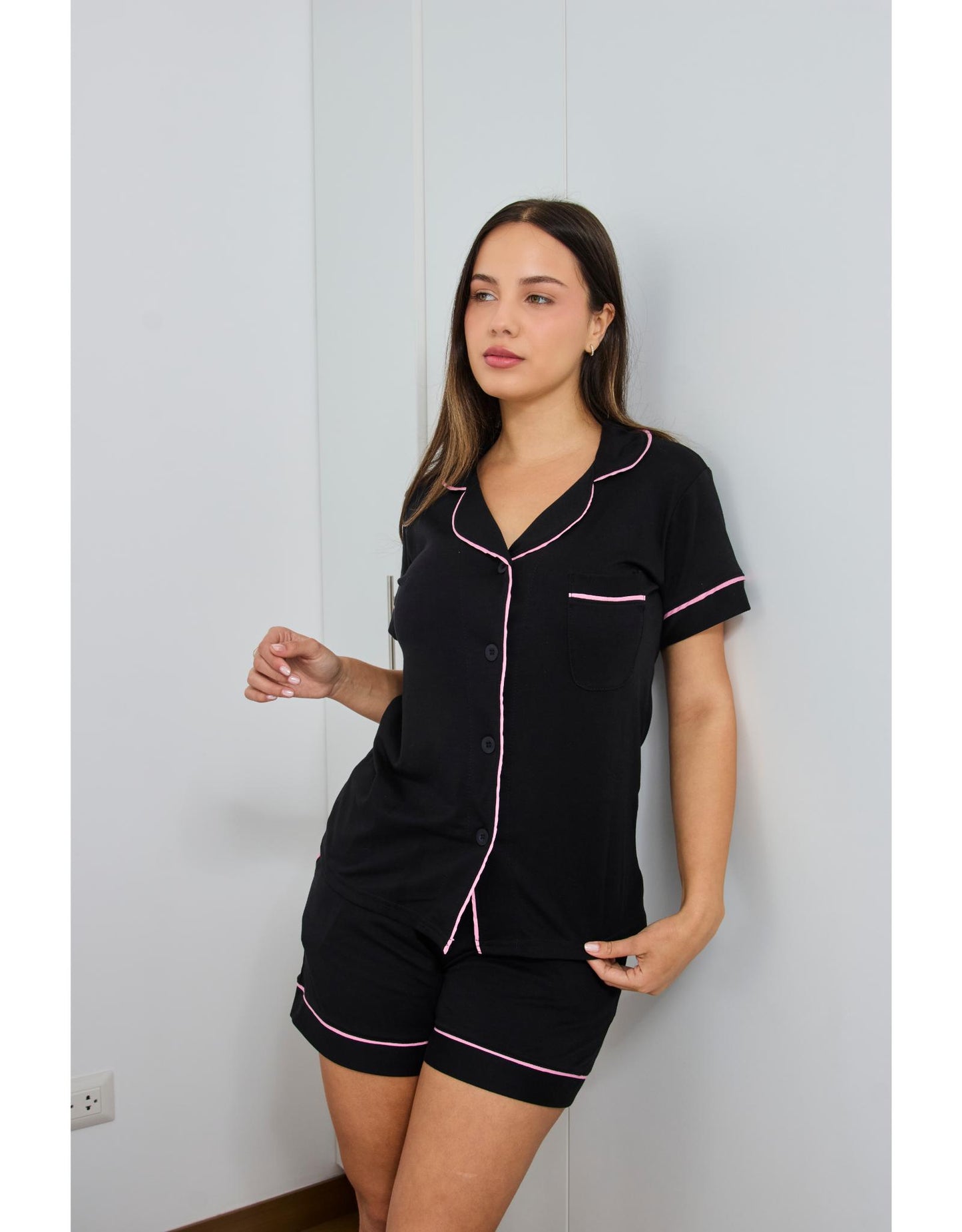 Pijama Lisa - Black and Pink