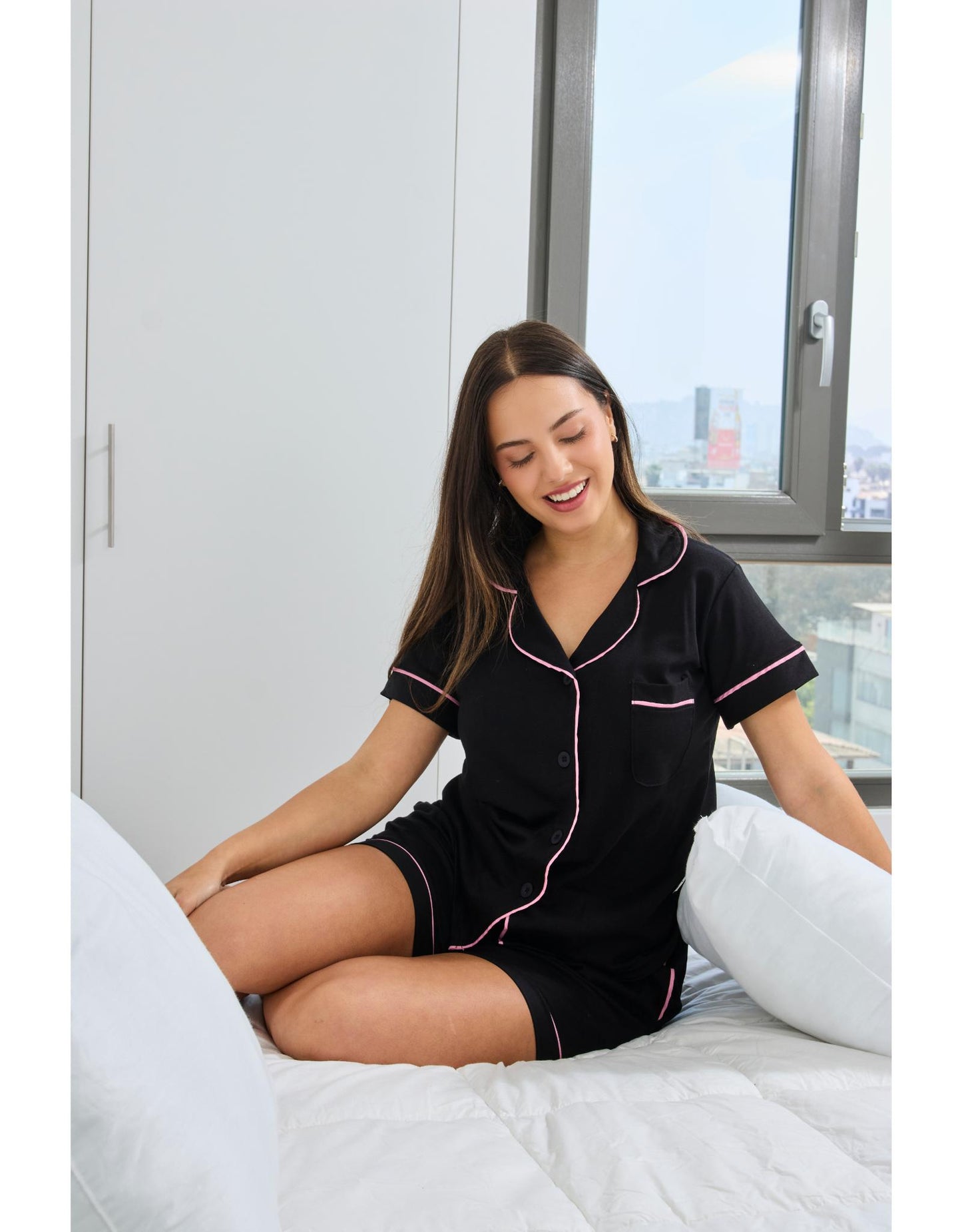 Pijama Lisa - Black and Pink