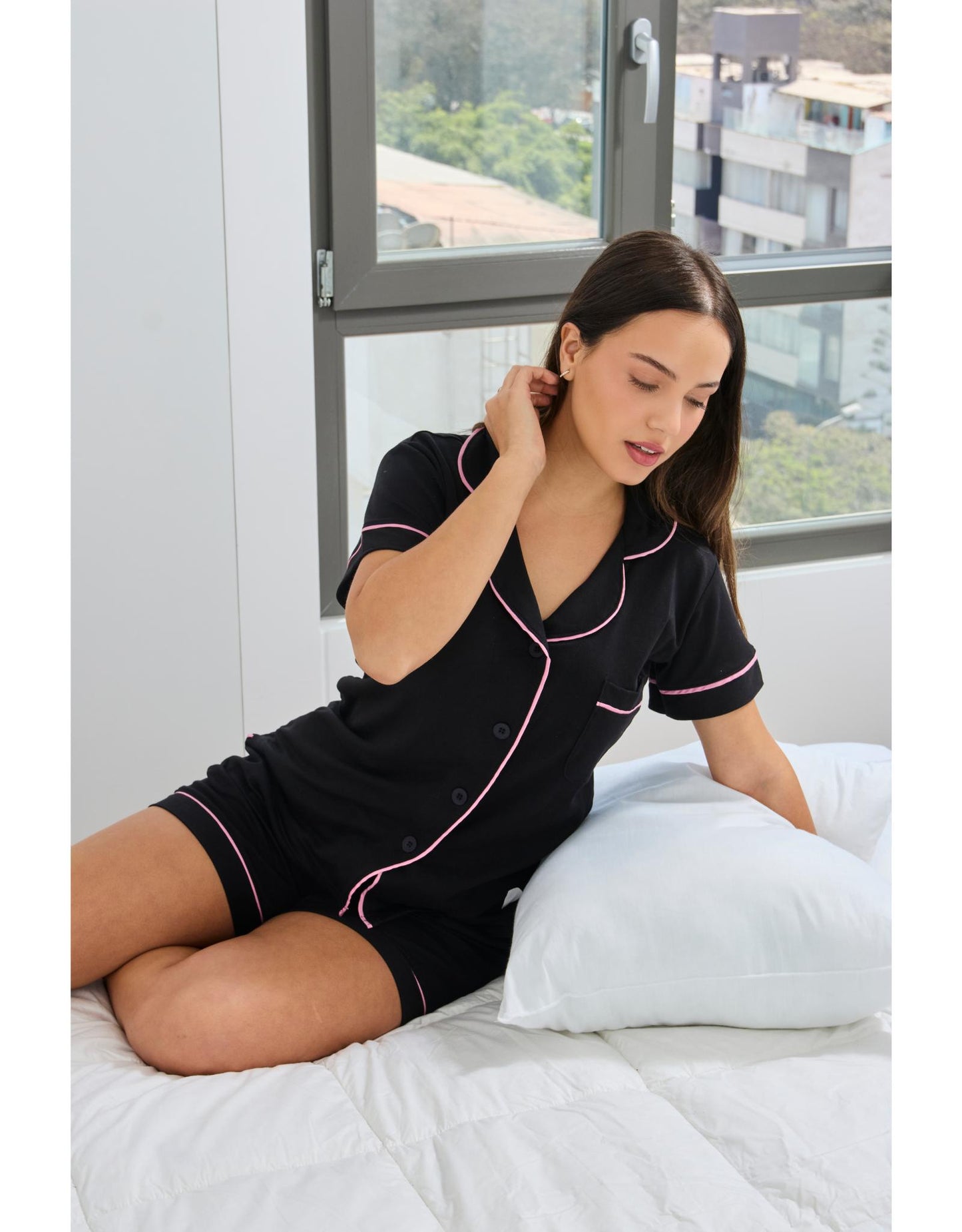 Pijama Lisa - Black and Pink