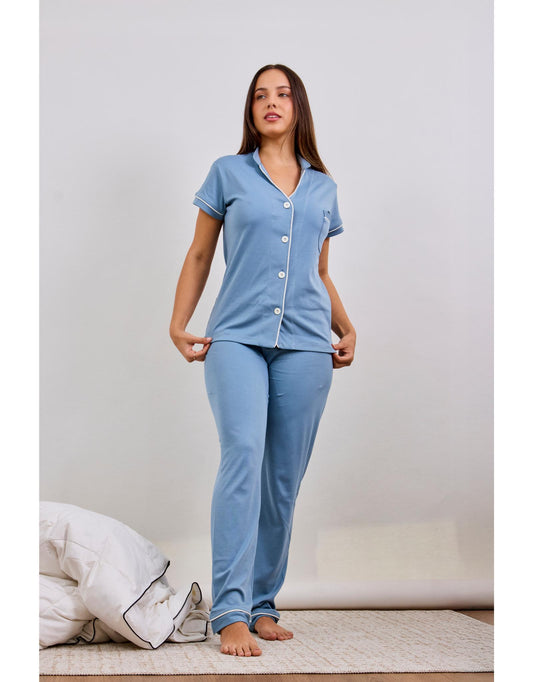Pijama Catalina - Celeste