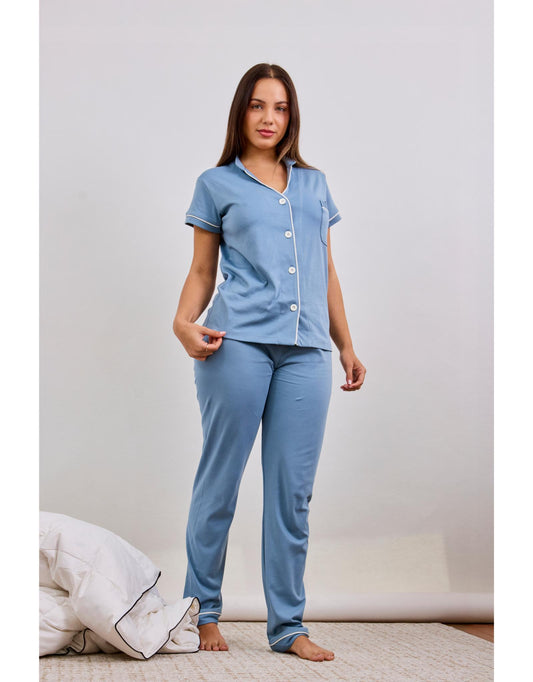 Pijama Catalina - Celeste